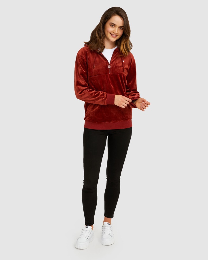 Brick Fila Unisex Dallas Qtr Zip