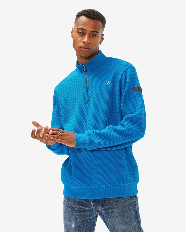 Mykonos Blue Men's Badge 2.0 Qtr Zip Fila