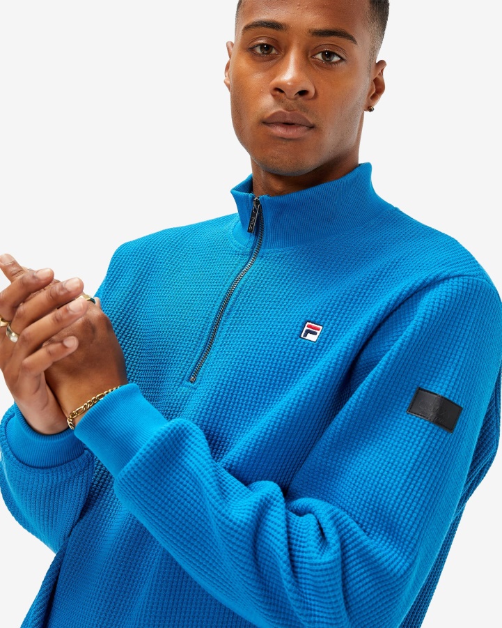 Mykonos Blue Men's Badge 2.0 Qtr Zip Fila