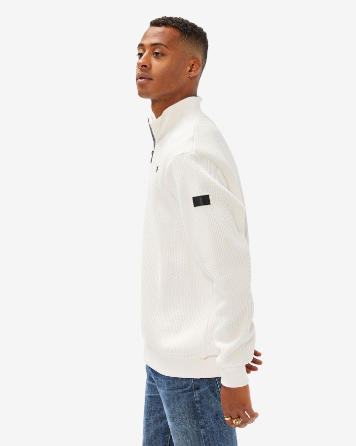Fila Men's Badge 2.0 Qtr Zip Coconut Cream