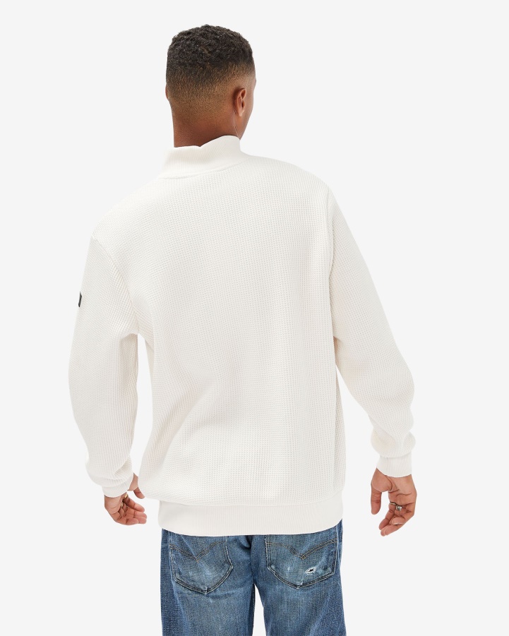 Fila Men's Badge 2.0 Qtr Zip Coconut Cream