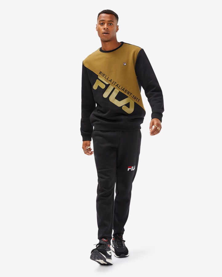 Black Fila Unisex Monaco Crew