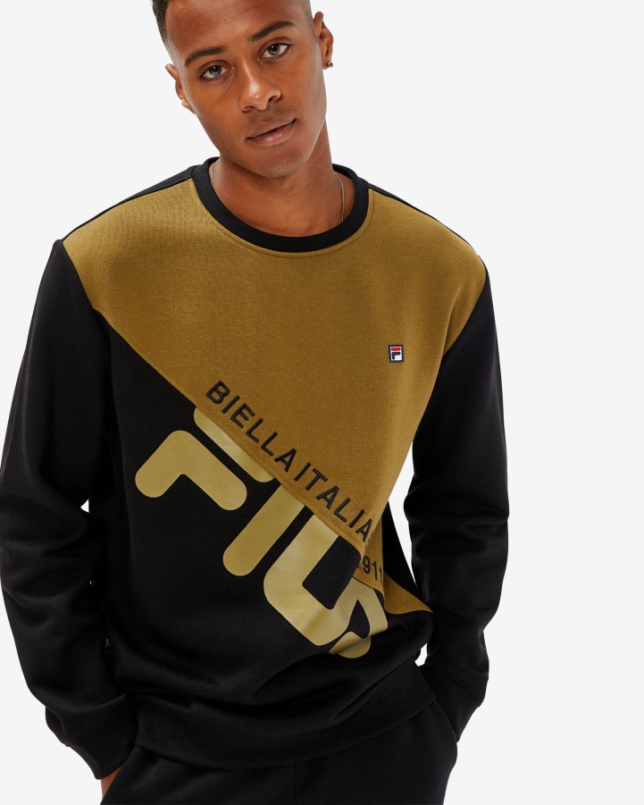 Black Fila Unisex Monaco Crew