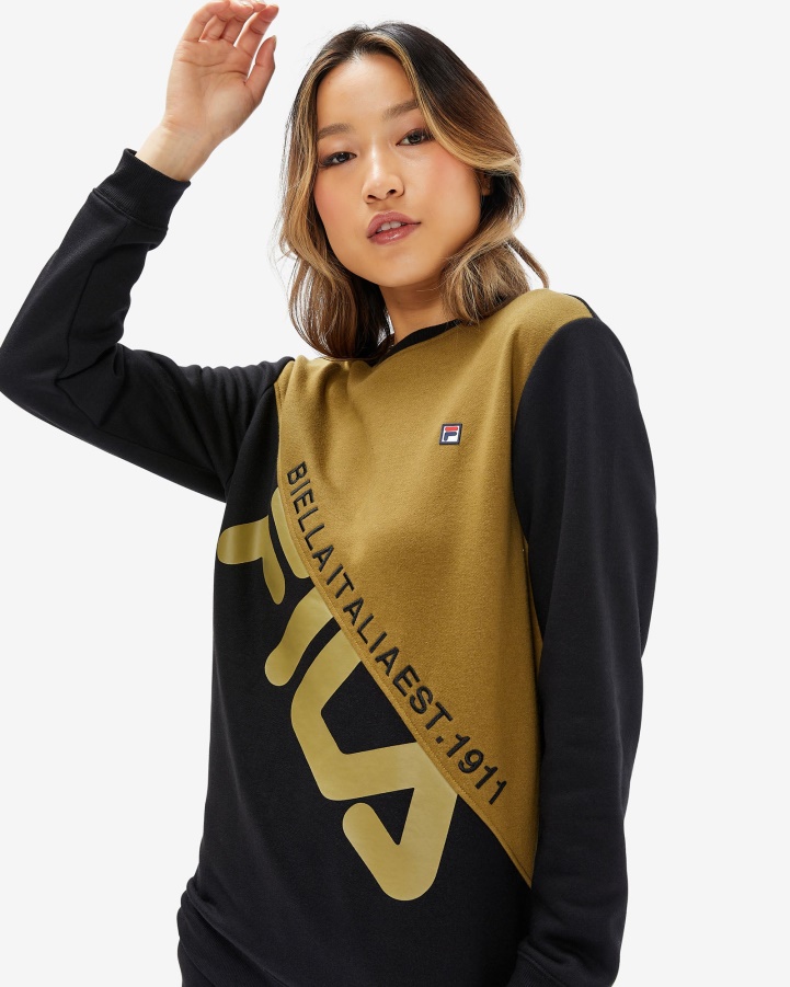 Black Fila Unisex Monaco Crew