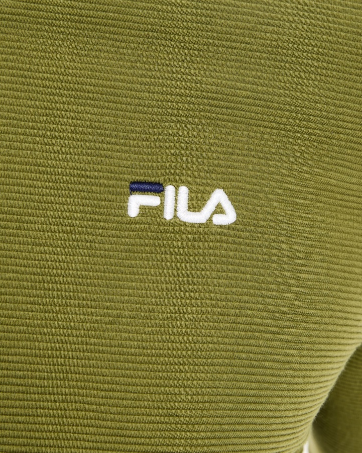 Olive Men's Savian V-Neck Crew Fila