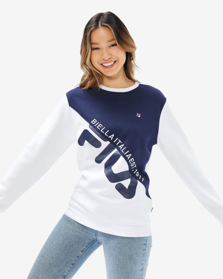 White Fila Unisex Monaco Crew