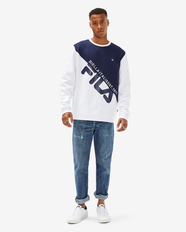 White Fila Unisex Monaco Crew