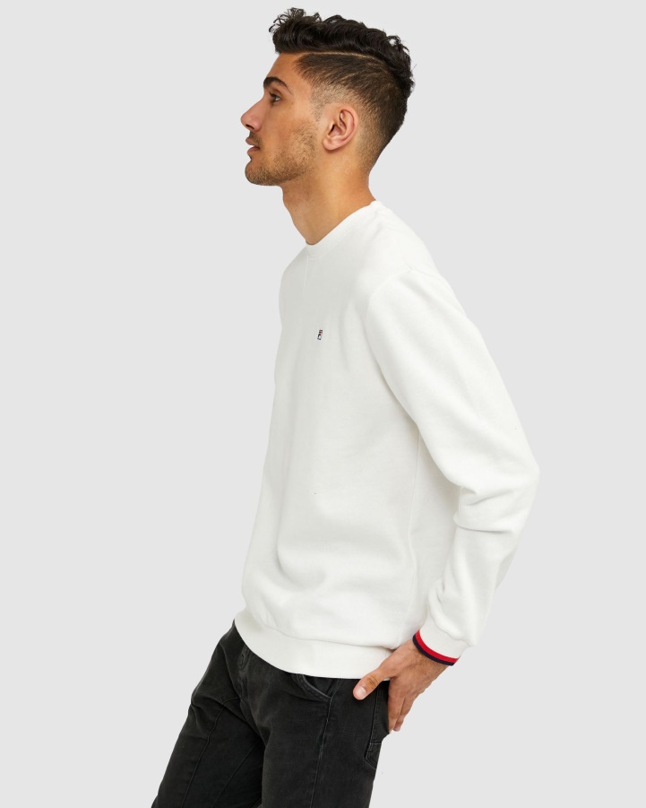 White Assylum Unisex Badge Crew Fila