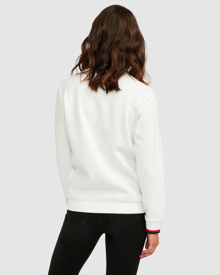 White Assylum Unisex Badge Crew Fila