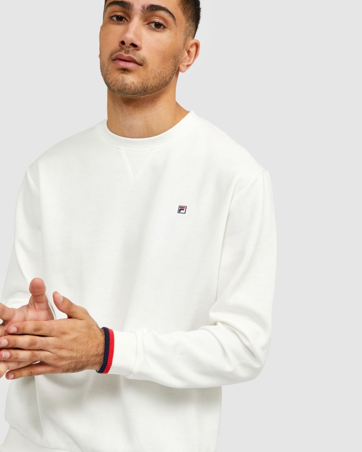 White Assylum Unisex Badge Crew Fila