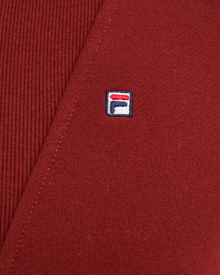 Men's Badge Qtr Zip Fila Brick