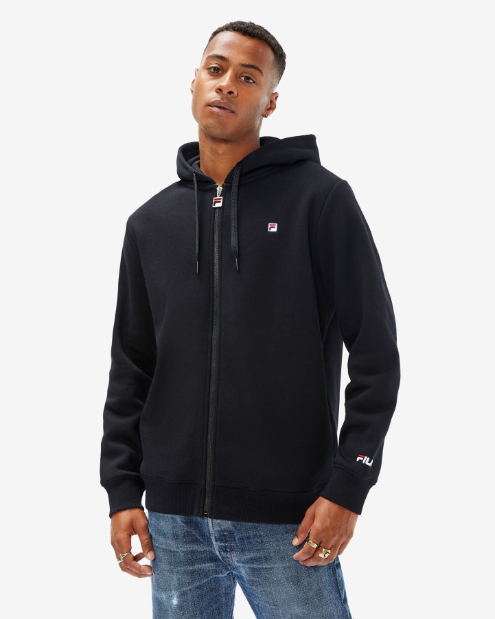 Fila Black Unisex Badge 2.0 Zip Hood