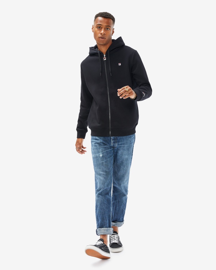 Fila Black Unisex Badge 2.0 Zip Hood