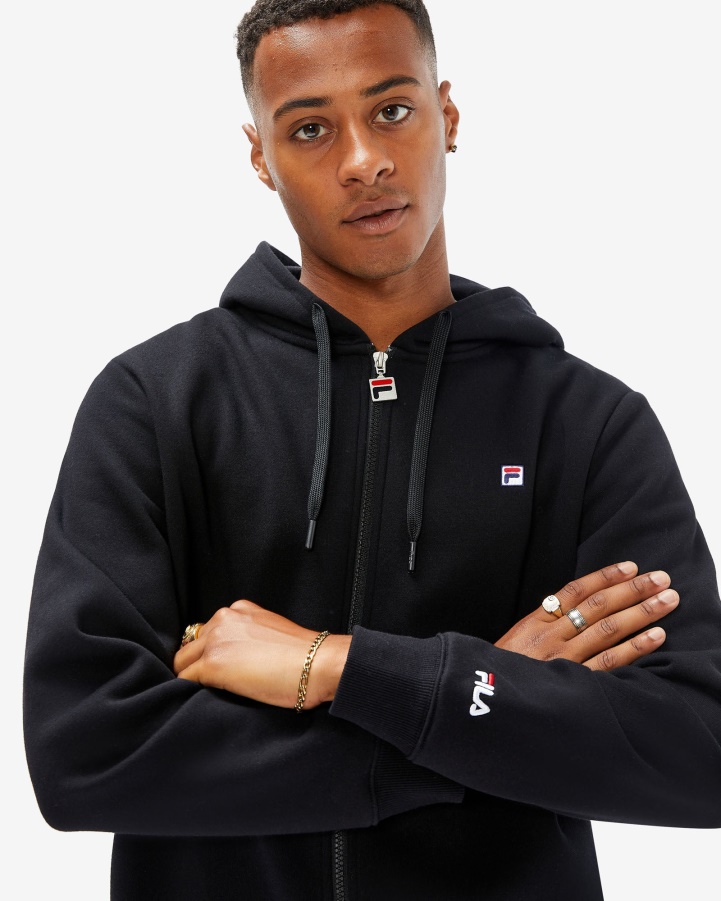 Fila Black Unisex Badge 2.0 Zip Hood