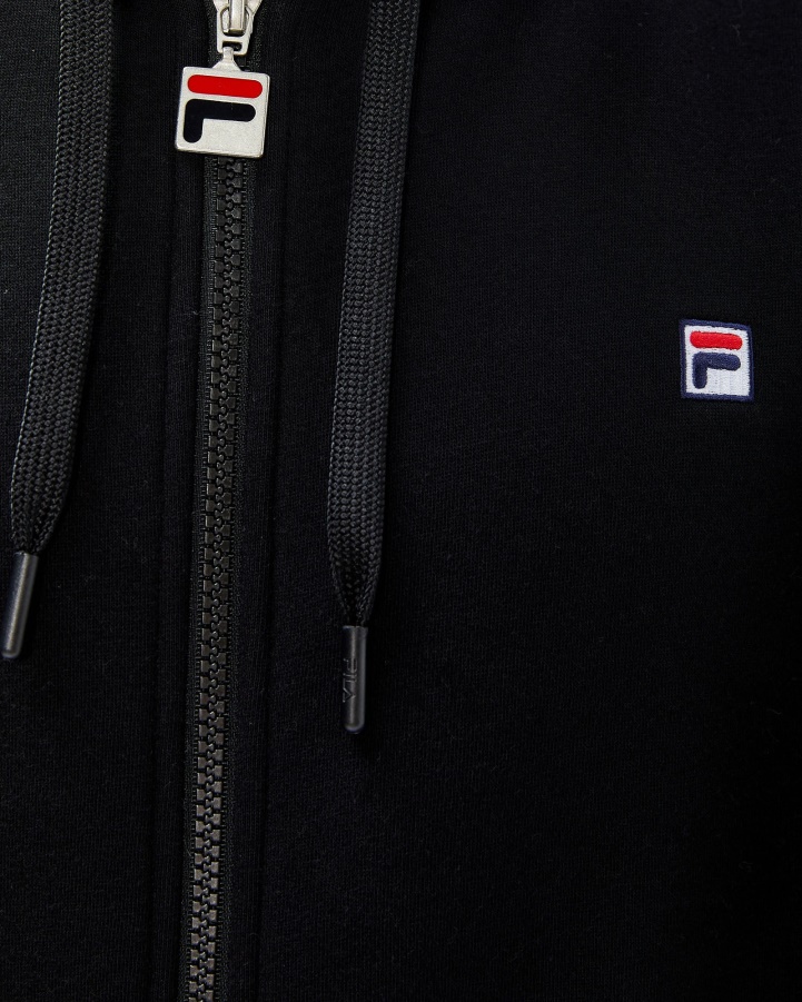 Fila Black Unisex Badge 2.0 Zip Hood
