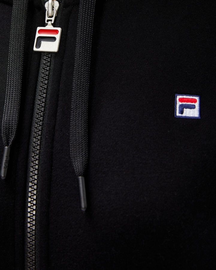 Fila Black Unisex Badge 2.0 Zip Hood