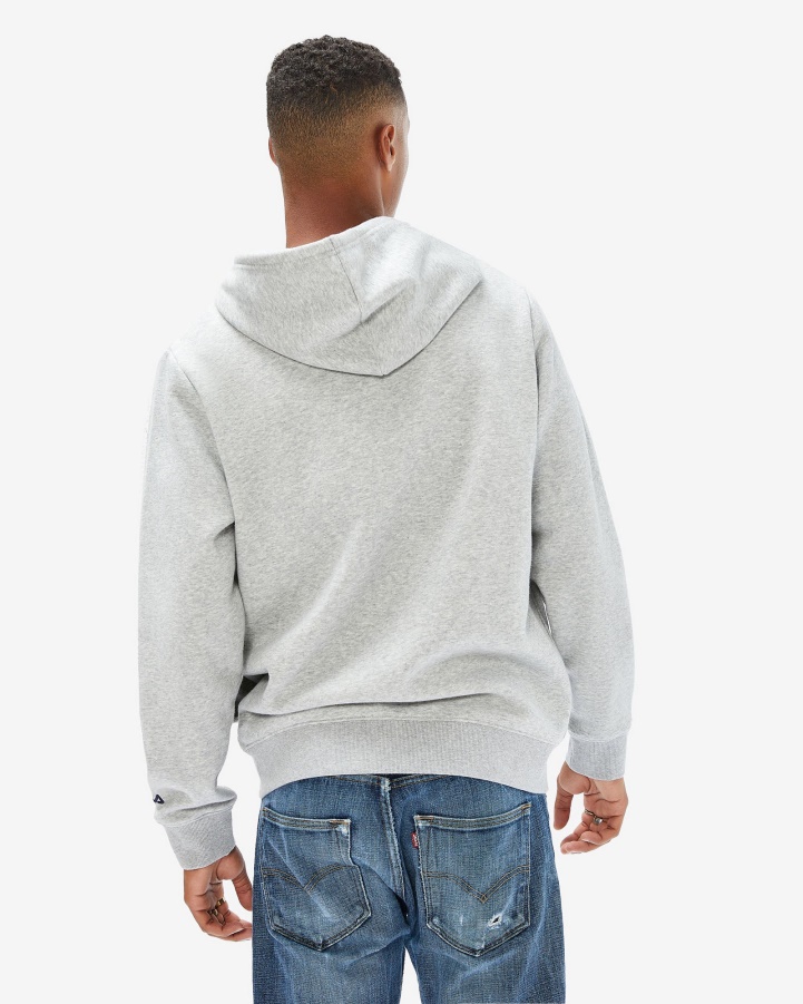 Unisex Badge 2.0 Zip Hood Silver Marle Fila