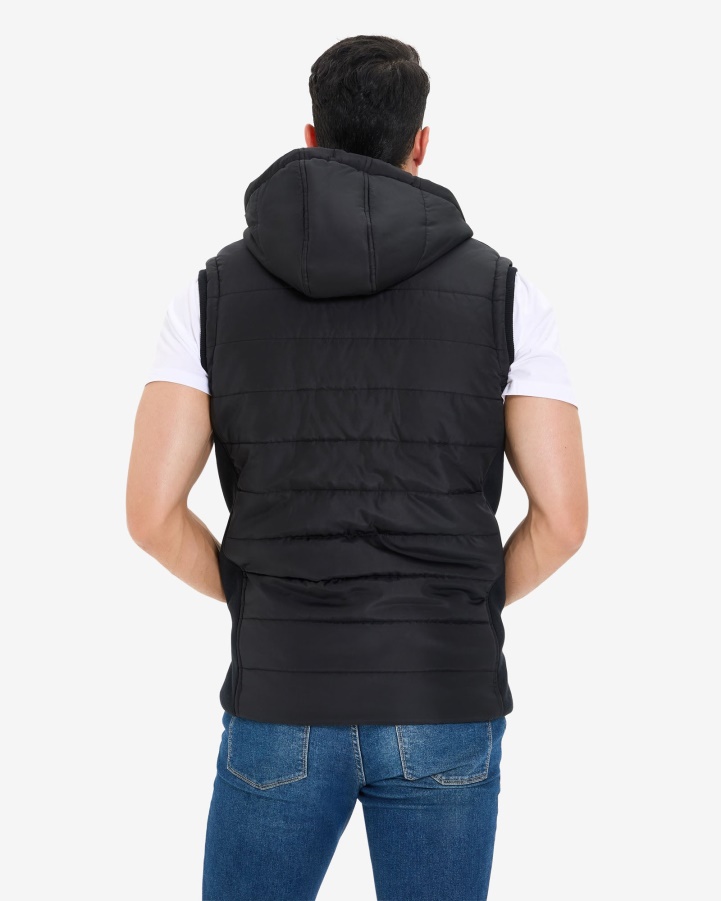 Black Fila Men's Julio Puff Vest