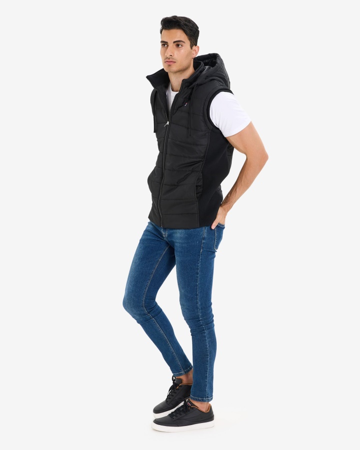Black Fila Men's Julio Puff Vest