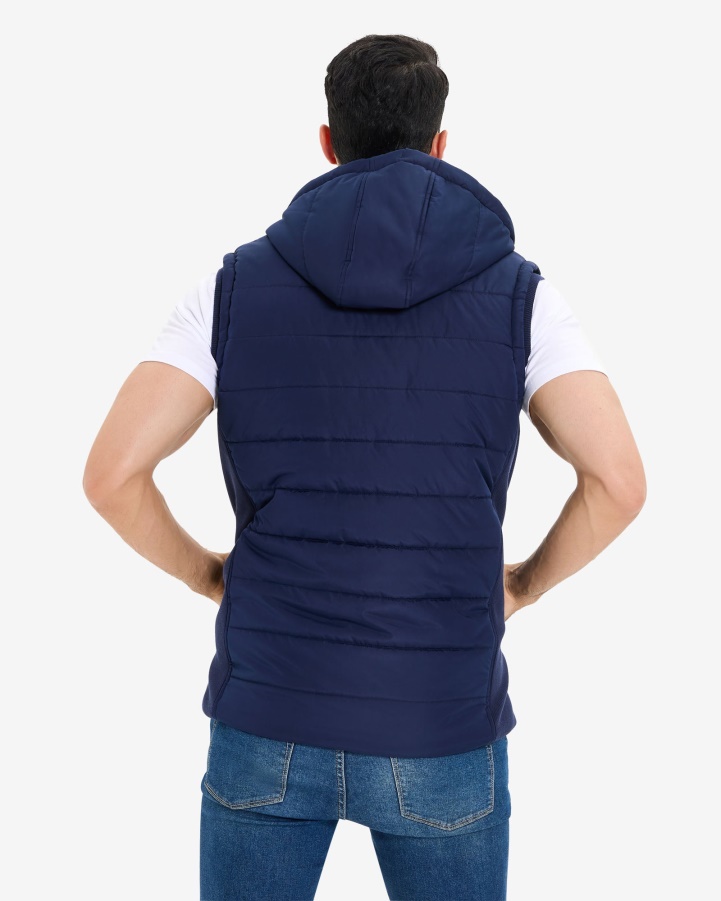 New Navy Men's Julio Puff Vest Fila