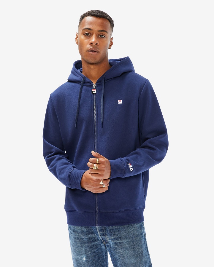 Fila Unisex Badge 2.0 Zip Hood New Navy
