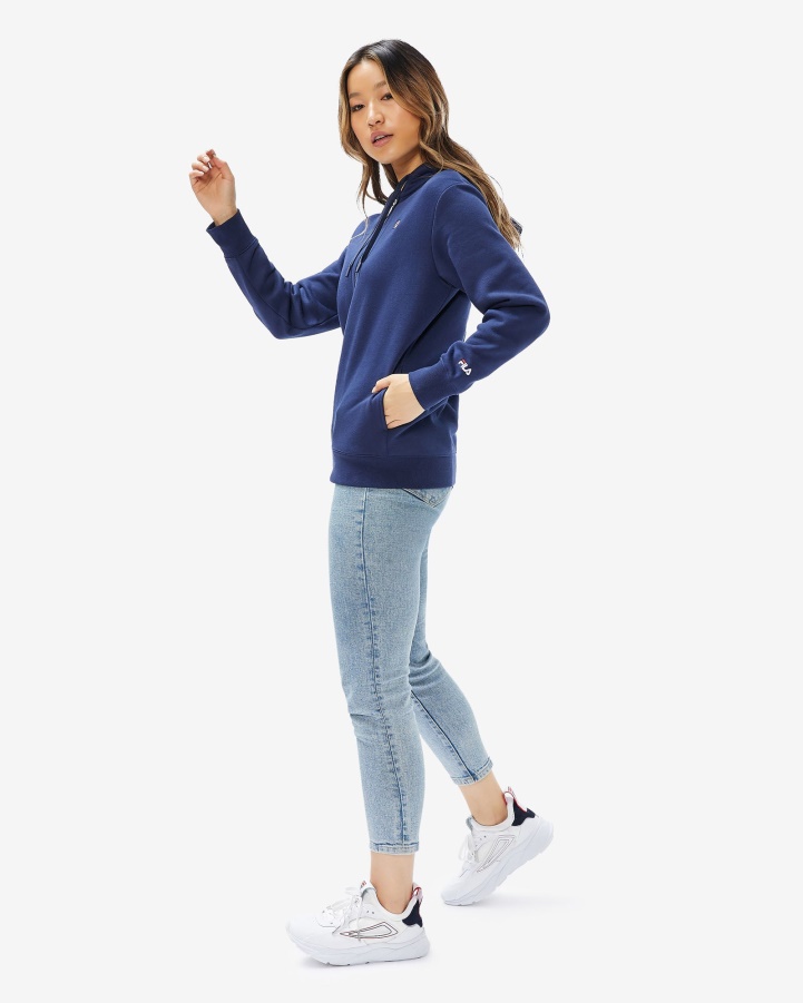 Fila Unisex Badge 2.0 Zip Hood New Navy