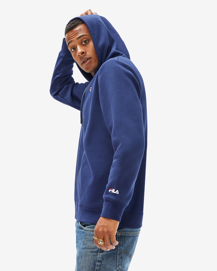 Fila Unisex Badge 2.0 Zip Hood New Navy