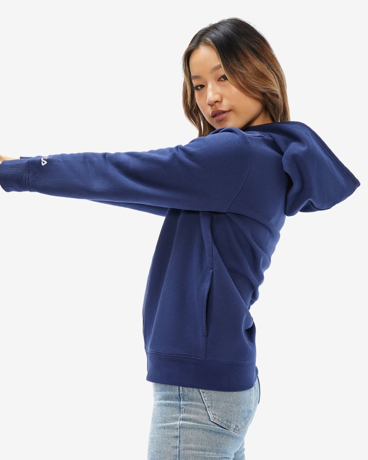 Fila Unisex Badge 2.0 Zip Hood New Navy