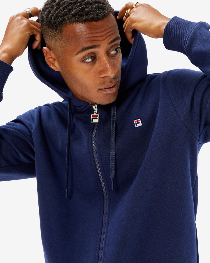 Fila Unisex Badge 2.0 Zip Hood New Navy