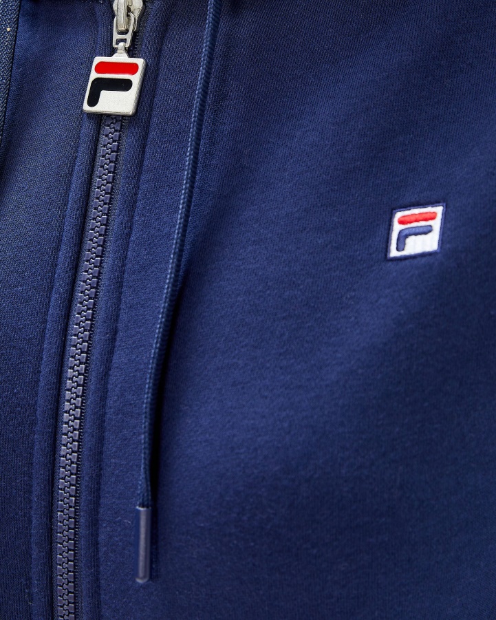 Fila Unisex Badge 2.0 Zip Hood New Navy