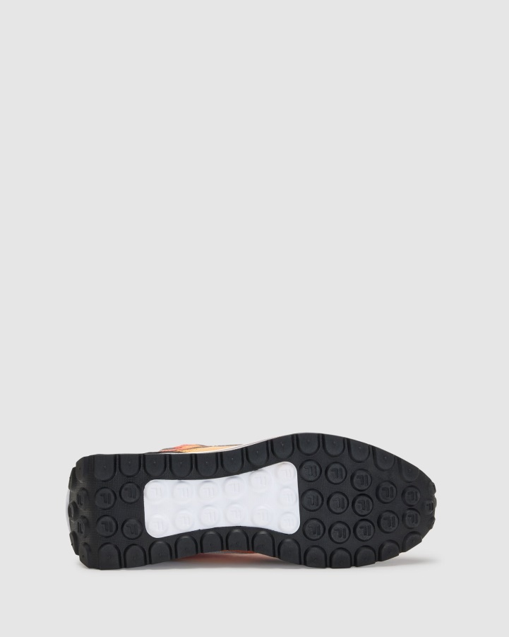 Black/Mandarinred/Ambyel Men's Renno Premium Fila