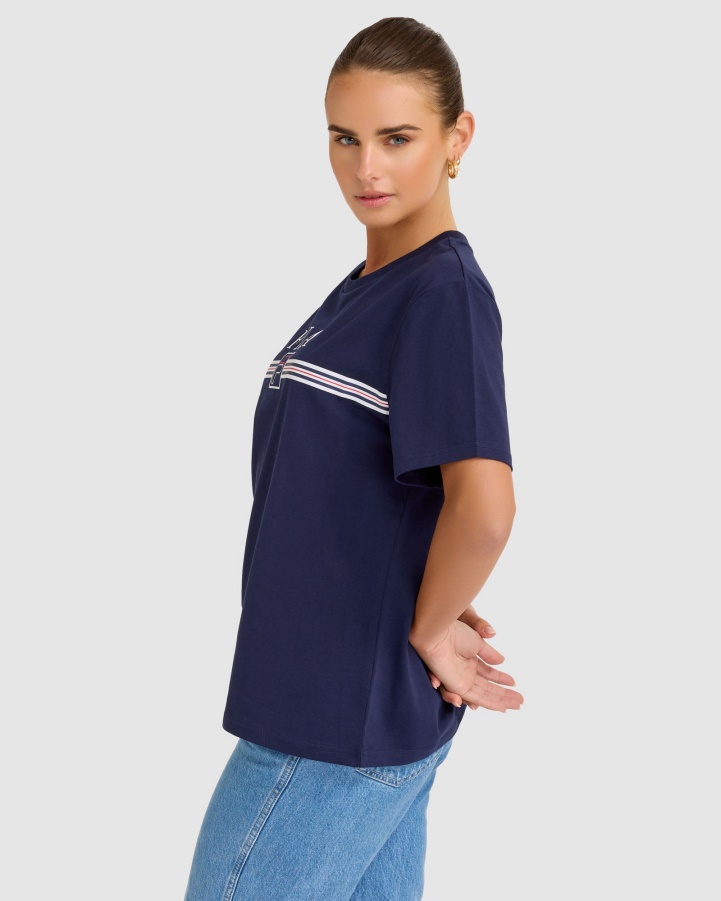 Cathy Tee New Navy Fila