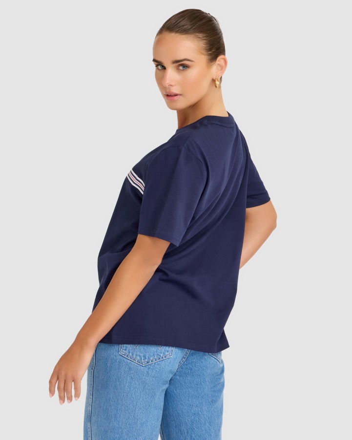 Cathy Tee New Navy Fila