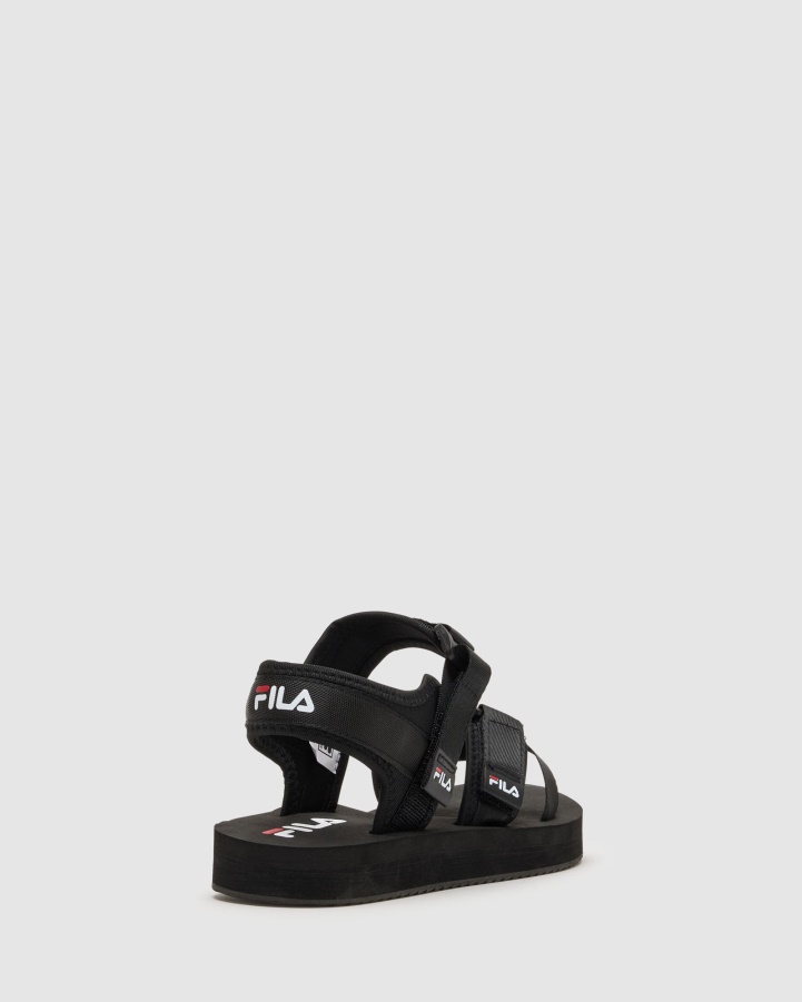 Black/White/Red Women's Rovereto Sandal Fila
