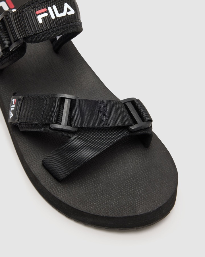 Black/White/Red Women's Rovereto Sandal Fila