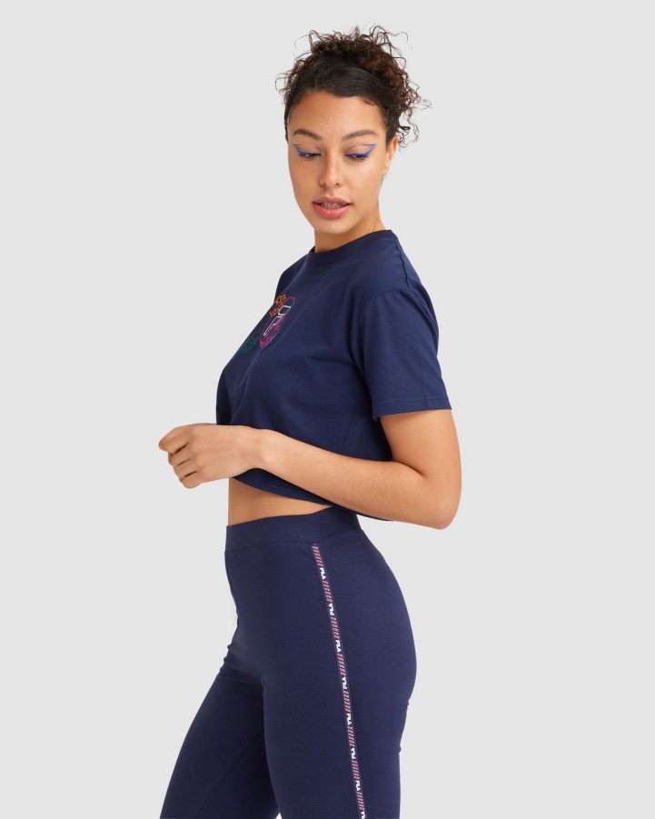 Navy Women's Flora Tee Fila