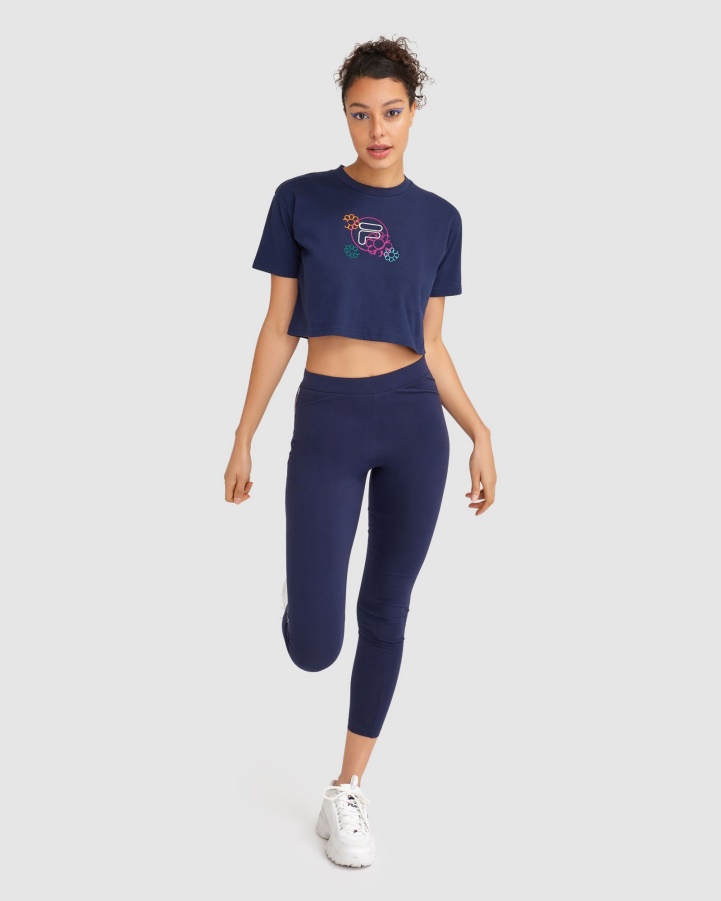 Navy Women's Flora Tee Fila