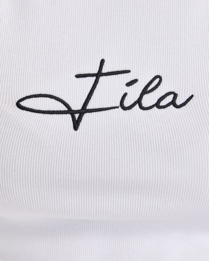 White Fila Women's Cinzia Rib Tank