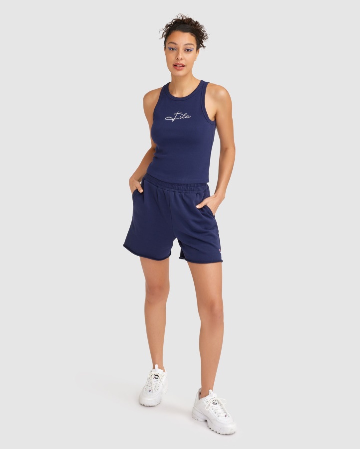 New Navy Fila Women's Cinzia Short