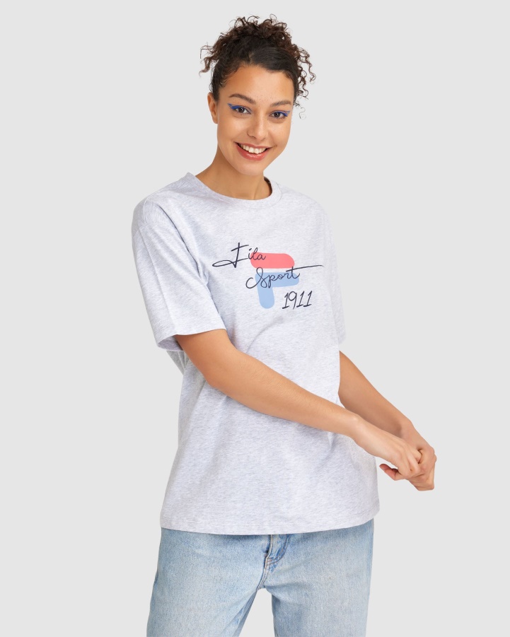 Light Grey Marle Women's Cinzia Tee Fila