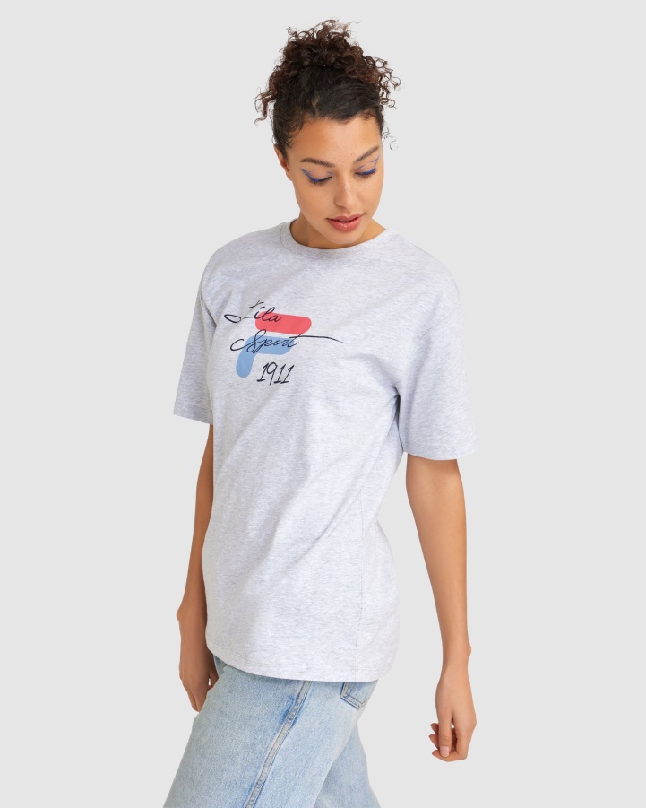 Light Grey Marle Women's Cinzia Tee Fila