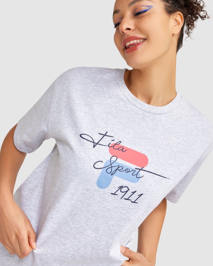 Light Grey Marle Women's Cinzia Tee Fila