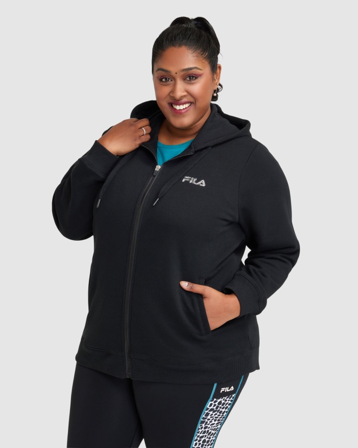 Black Women's Rebecca Zip Thru Fila