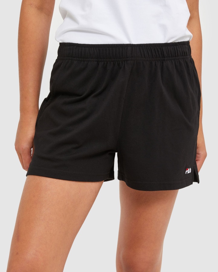 Black Fila Classic Women's Jersey Shorts