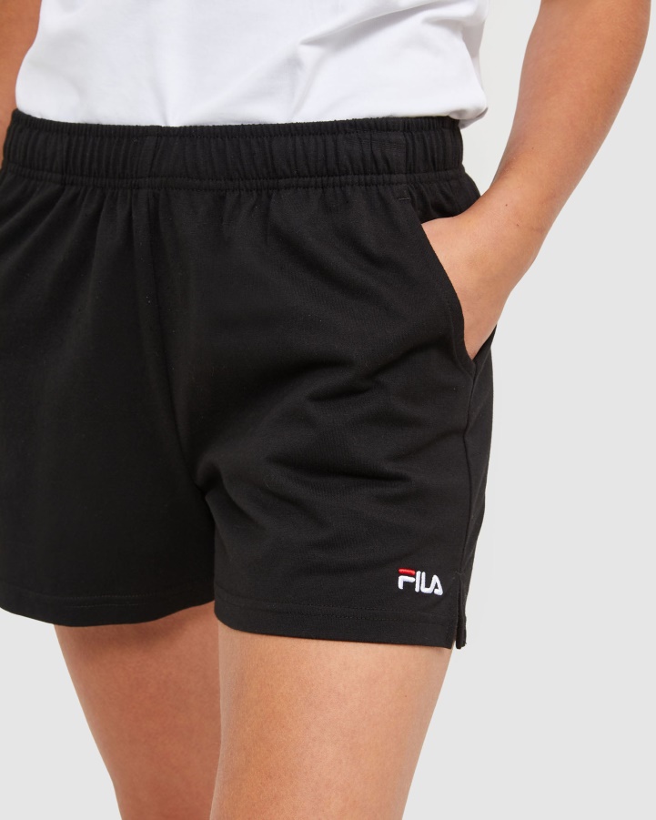 Black Fila Classic Women's Jersey Shorts