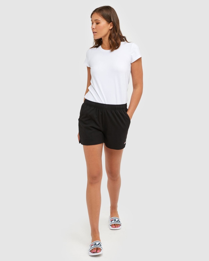 Black Fila Classic Women's Jersey Shorts
