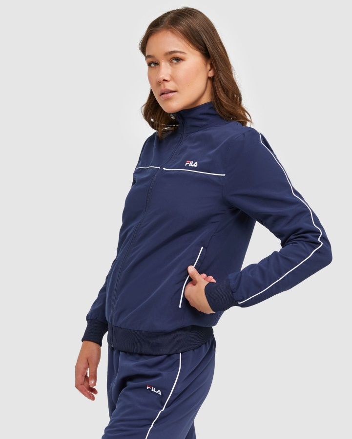 New Navy Fila Classic Women's Microfibre Jacket