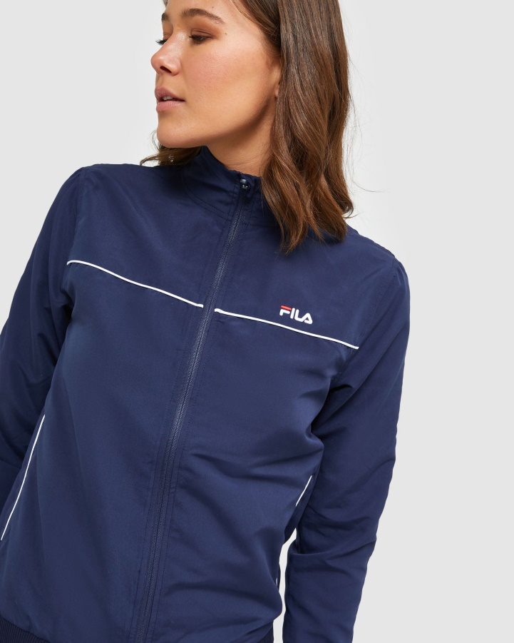 New Navy Fila Classic Women's Microfibre Jacket