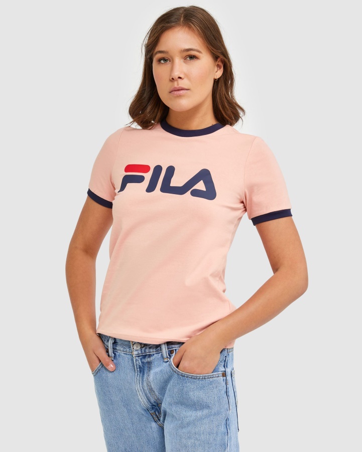 Classic Women's Ringer Tee Fila Mellow Rose