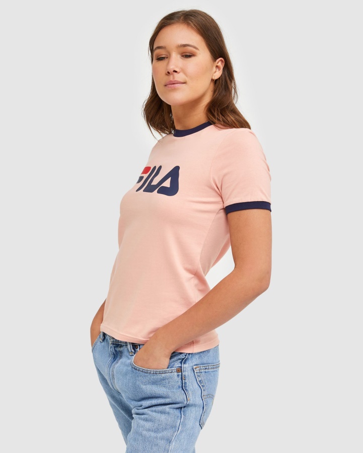 Classic Women's Ringer Tee Fila Mellow Rose